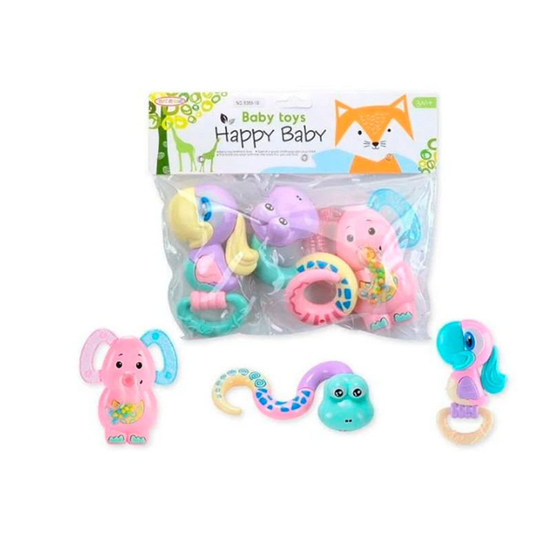 Набір дитячих брязкалець "Веселі звірятка 3", фото 1