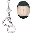 Сережки пірсинг у пупок із підвіскою наручники, фото 2