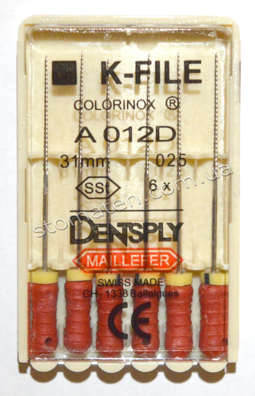 K-File 31 мм, пак.6шт, No025, Dentsply Maillefer