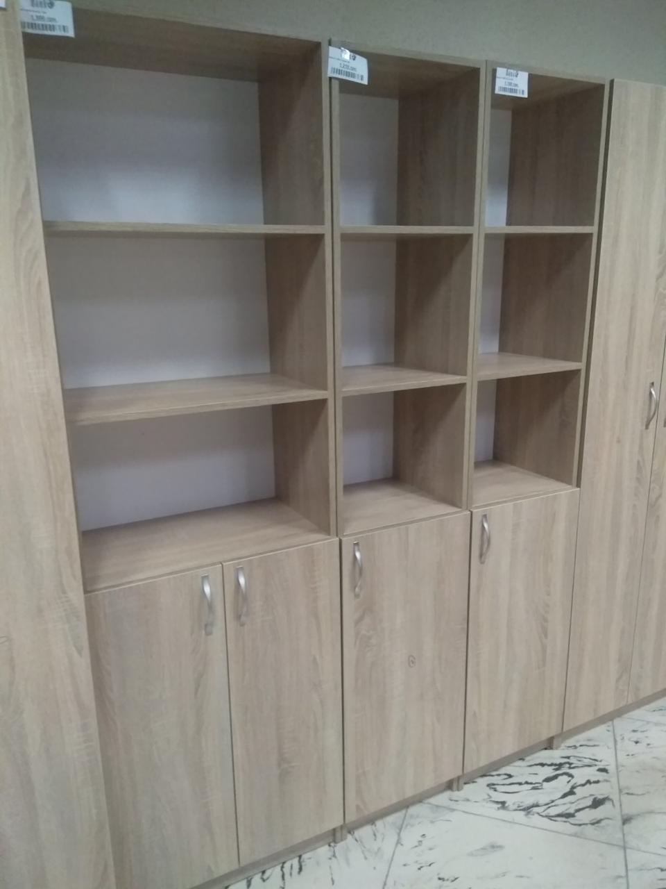 Офісний стелаж 200*60*35 см Данко, книжкова шафа, ДСП дуб сонома