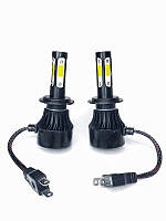 Автомобільні LED лампи H7 яскраві 10000 Lm S3 на 4 сторони Headlight 6500 K дальній ближнє світло. Комплект 2 шт