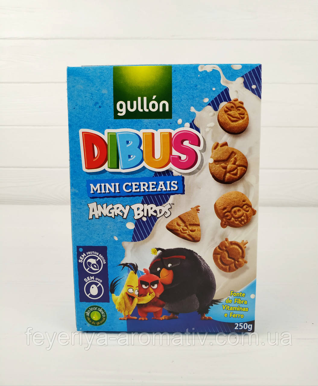 Шоколадне дитяче печиво Gullon Dibus mini cereais Angry Birds 250g (Іспанія)