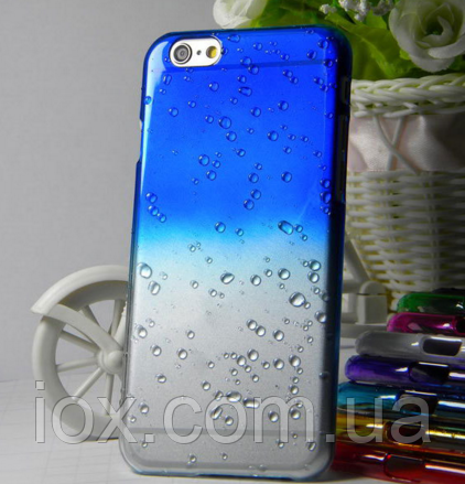Синій чохол з ефектом роси для Iphone 6/6S