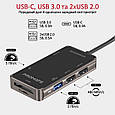 USB-C хаб 7-в-1 Promate PrimeHub-Lite HDMI/USB-C/USB 3.0/2xUSB 2.0/SD/MicroSD Grey (primehub-lite.grey), фото 4