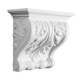 Консоль декоративна з поліуретану (архітектурний кронштейн) (19х19х10)см