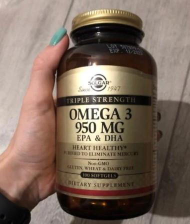 Омега 3 Солгар Solgar Omega 3 950 mg EPA DHA 100 капсул