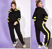 Спортивний костюм жіночий БАТАЛ прогулянковий з шарфиком, фото 3