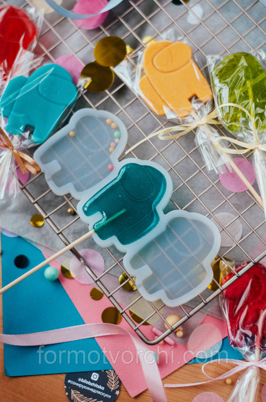 Силіконовий молд для льодяників "Among Us"