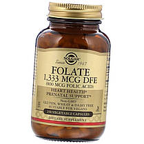 Фолієва кислота Солгар Solgar Folate 1333 mcg DFE (Folic Acid 800 mcg) 250 капсул, фото 3