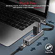 USB-C хаб 4-в-1 Promate GigaHub-C 3xUSB 3.0/RJ45 Grey (gigahub-c.grey), фото 5