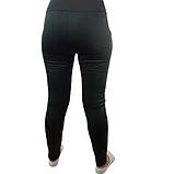Жіночі зимові жіночі брюки на хутрі з кишенями спереду, ґудзик, Jujube чорні розмір L, 30032198, фото 3
