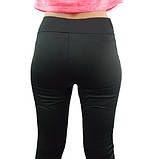 Жіночі зимові жіночі брюки на хутрі з кишенями спереду, ґудзик, Jujube чорні розмір M, 30032200, фото 6