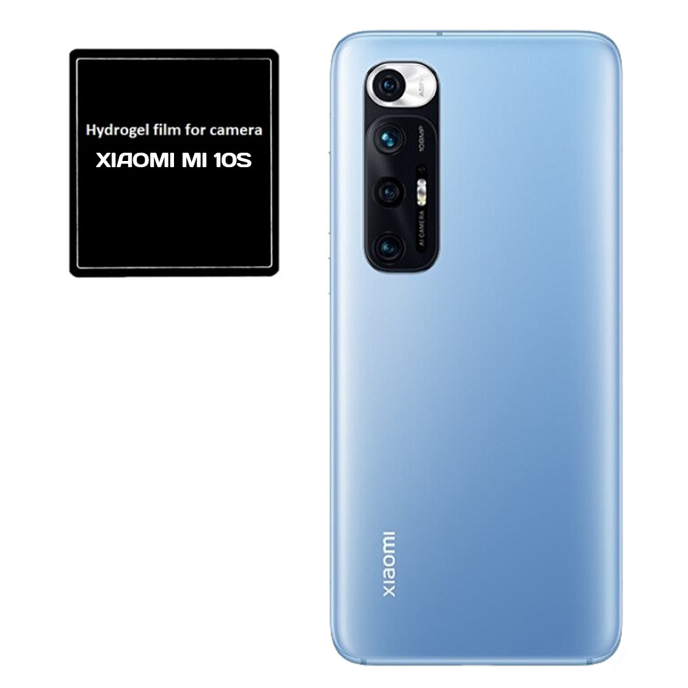 Протиударна гідрогелева плівка Hydrogel Film для Xiaomi Mi 10S на камеру 3шт, Transparent, фото 1