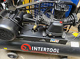 Компресор 100л, 4 кВт, 220в, 3 циліндри INTERTOOL, фото 2