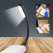 Гнучка USB LED лампа для ноутбука, портативний юсб ліхтарик підсвічування від повербанка