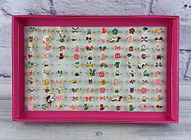 Кільце дитяче Стрази емаль №471 Ціна за 1 шт. 22061Ф++