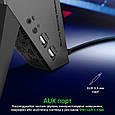 USB хаб Vertux Zulu 2xUSB 2.0/AUX 3.5 мм з підставкою для навушників Black (zulu.black), фото 3