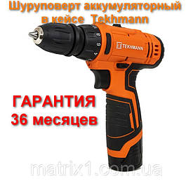 Шуруповерт акумуляторний в кейсі TCD-12 QC LI Tekhmann