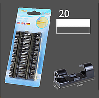 Тримач проводів на столі Arivans 3х1х1 см 20 шт чорний 02047