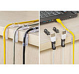 Тримач дротів на столі Arivans 4х1.5х1.5 см 16 шт чорний 02050, фото 5