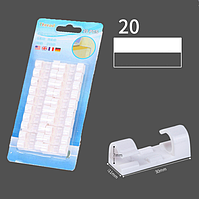 Тримач дротів на столі Arivans 3х1х1 см 20 шт білий 02048