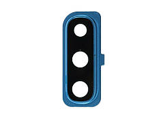 Скло камери Samsung A50 A505 2019 у рамці Blue сервісний оригінал з розбирання