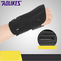 Бандаж на лучезапястный сустав AOLIKES с двумя пластинами жесткости на левую руку S 01466
