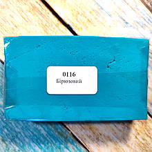 Полимерная глина Пластишка, №0116 бирюзовый, 250 г / Полімерна глина Пластішка, №0116 бірюзовий, 250 г