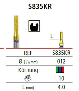 Алмазний бор типу супра циліндр S835KR (Німеччина)