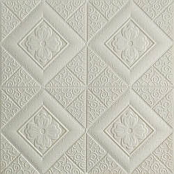 Стельова панель ПВХ Візерункові Ромби 3Д панелі м'яка для стелі стельова плитка квадрати 700*700*5 мм (174)