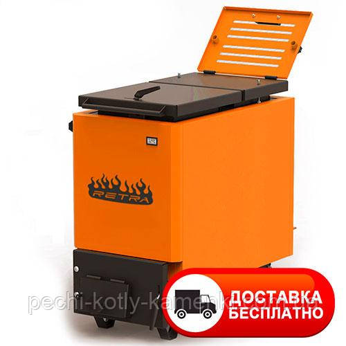 Твердопаливний шахтний котел "Retra 6М" Orange 26 кВт сталь 4 мм