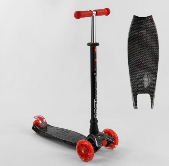 Самокат Best Scooter MAXI, трубка керма алюмінієва, з світяться колесами