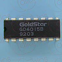 Сдвиговой регистр Goldstar MC14015B DIP16