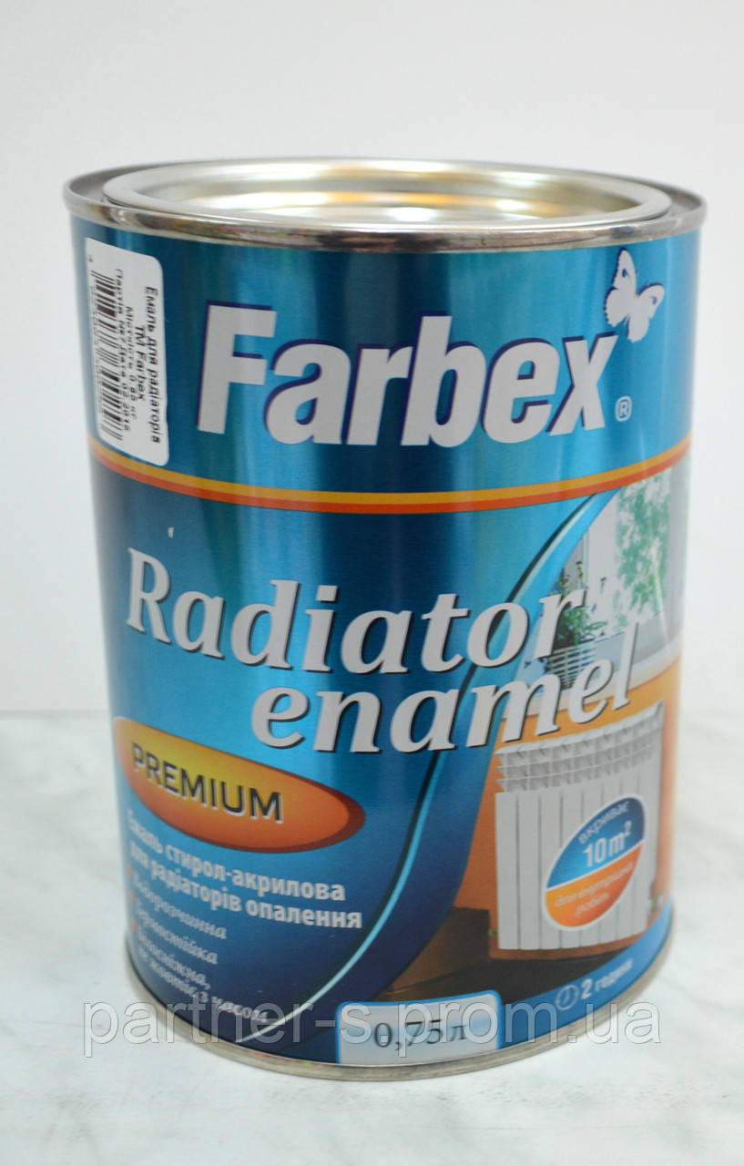 Емаль стирол-акрилова для радіаторів опалення Farbex (0,75 л)