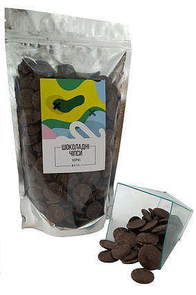 Шоколадні ЧІПСИ (глазур) чорні (1 кг), фото 2
