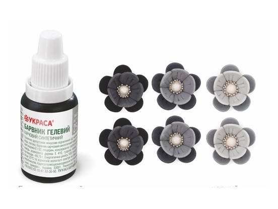 Барвник гелевий Украса Чорний, фото 1