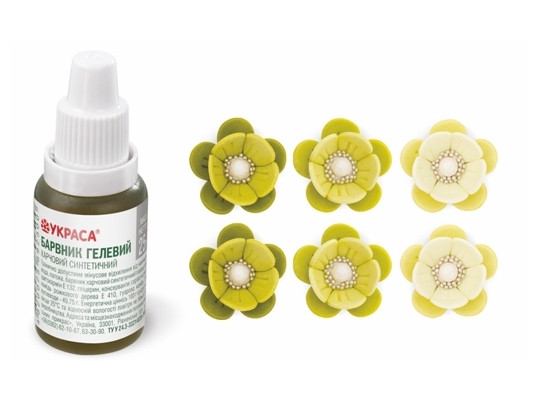 Барвник гелевий Украса Зелений ківі