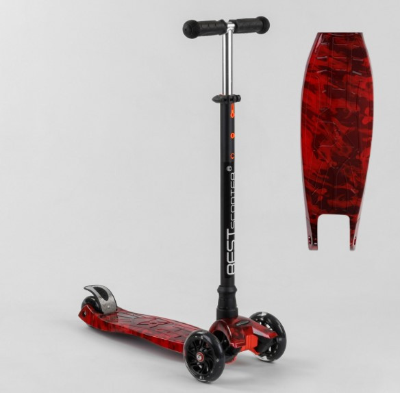 Самокат Best Scooter MAXI, трубка керма алюмінієва, з світяться колесами