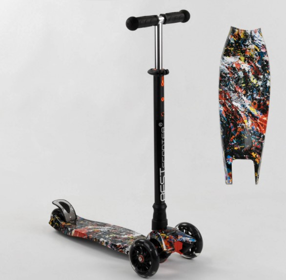 Самокат Best Scooter MAXI, трубка керма алюмінієва, з світяться колесами