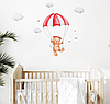 Вінілові наклейки на стіну Ведмедик на парашуті (лист 40 х 60 см) Б438-6, фото 8