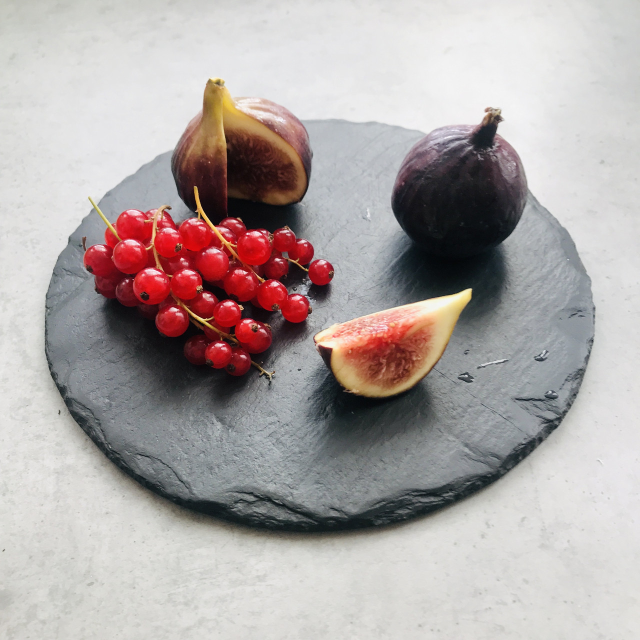 Сланцева тарілка Д22 см для сервірування, ручної роботи, фото 1