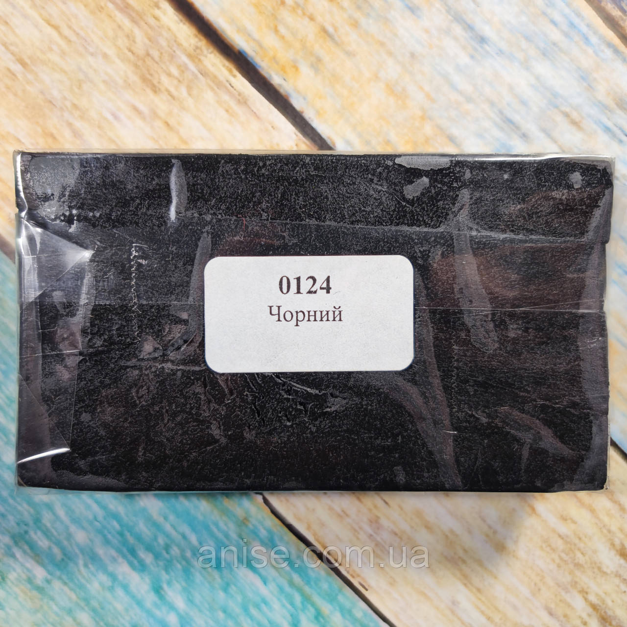 Полимерная глина Пластишка, №0124 черный, 250 г / Полімерна глина Пластішка, №0124 чорний, 250 г, фото 1