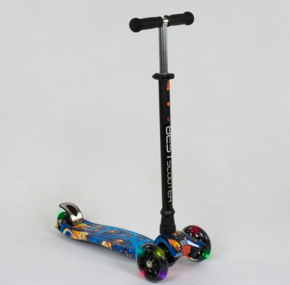 Самокат Best Scooter MAXI, трубка керма алюмінієва, зі світними колесами