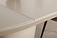 Овальний розсувний стіл Nicolas Georgia 120-155х85см капучіно МДФ з матовим скляним покриттям на колоні, фото 6