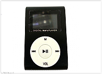 Мини MP3 плеер с экраном MX-801FM крепление прищепка черный