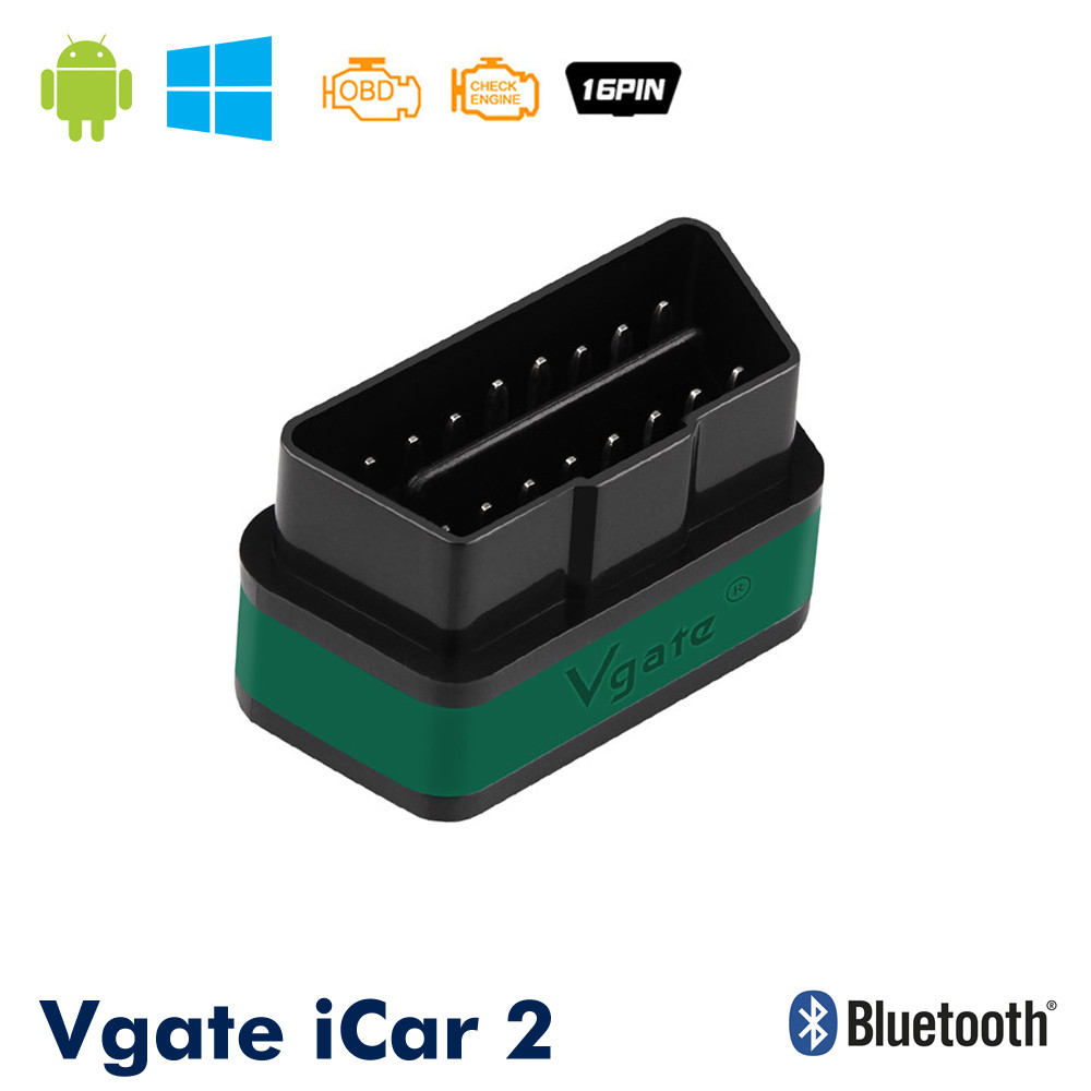 Автосканер Vgate iCar2 OBD 2 ELM327 OBD2 Bluetooth 3.0 (зелений)
