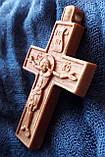 Хрест натільний з різьбленої груші # 121, фото 5