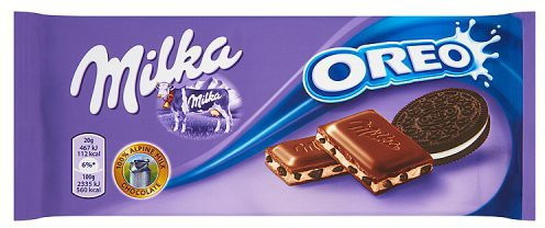 Шоколад молочний Milka Oreo (милка з ванільним печивом), 100 г