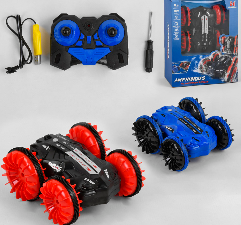 Машина амфібія на радіокеруванні LH C 020 (24) 2 кольори, їздить по воді, акумулятор 3.7 V, в коробці
