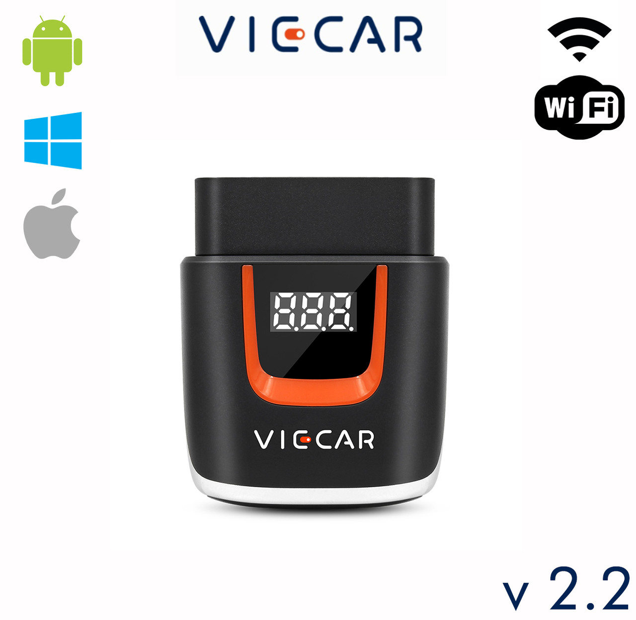 Автосканер ELM327 Viecar OBD2 VP002 WiFi версія 2.2  чіп PIC18F25K80 Android/IOS/Windows